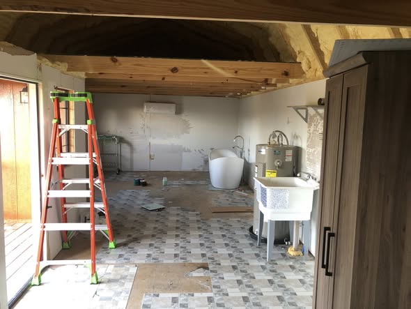 Cabin restoration before